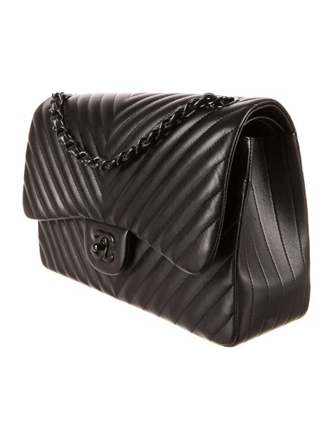 so black chanel|chanel so black chevron jumbo.